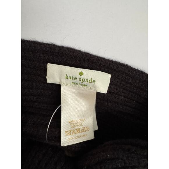 Kate Spade Black Ribbed Knit Bow Headband - NWT! - Picture 5 of 5